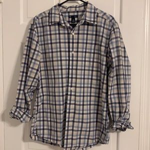Gap, Men’s dress shirt, Plaid, Large